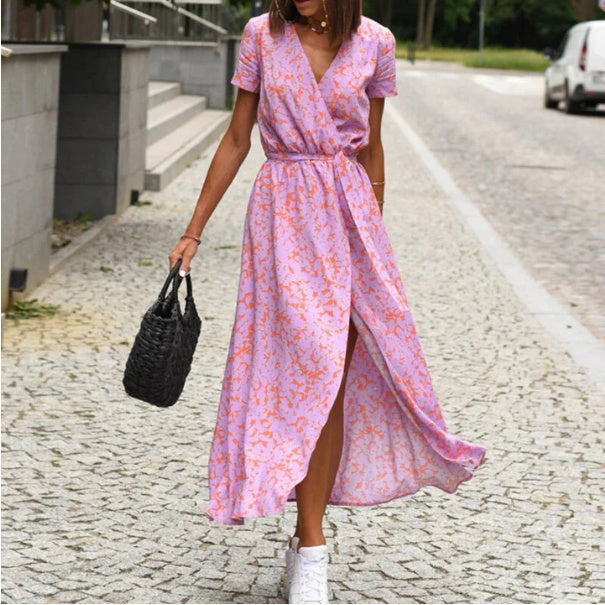 Robe de plage imprimée – estivale & fluide