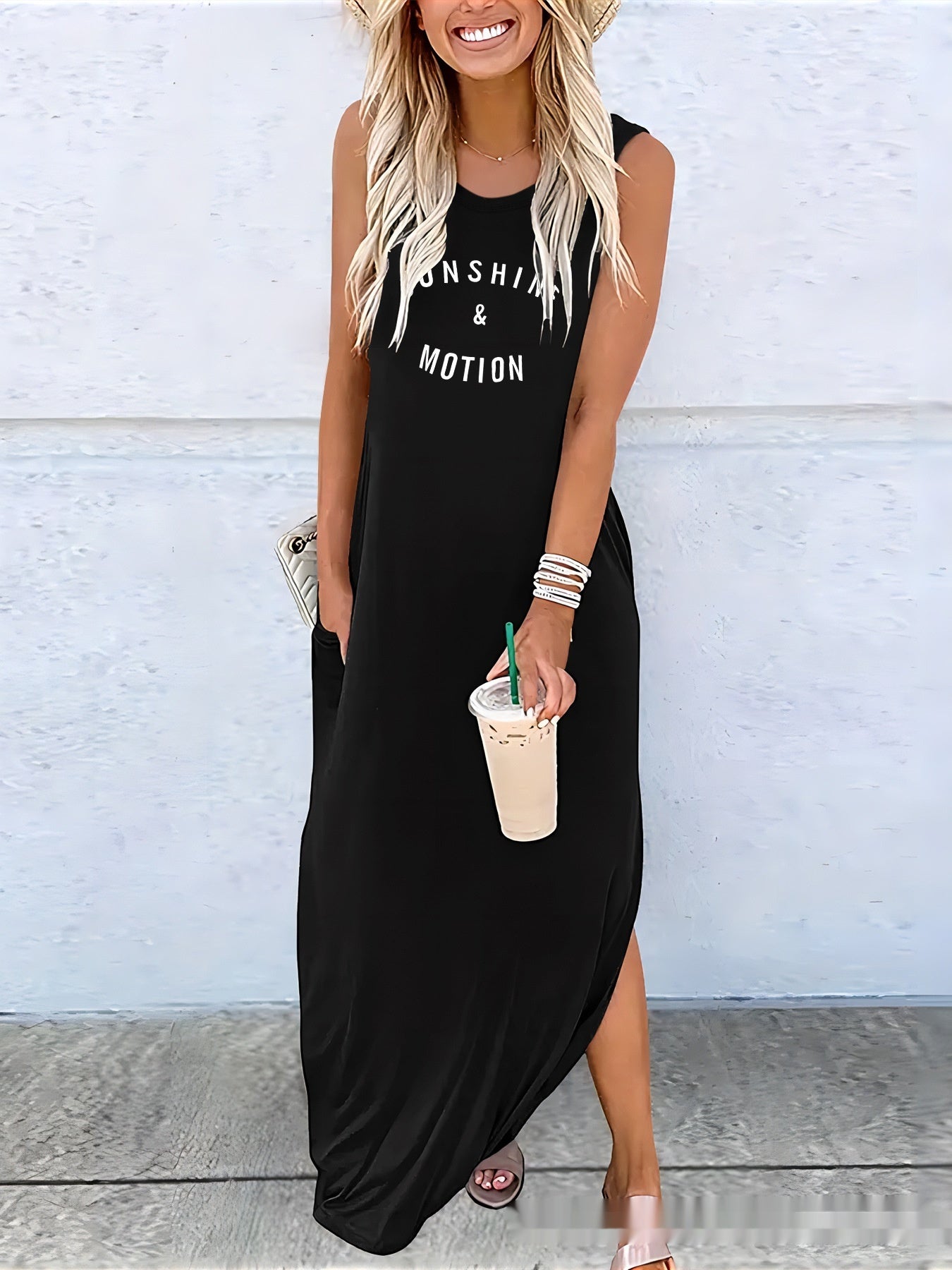 Robe d’Été Longue Sans Manches – Style Décontracté