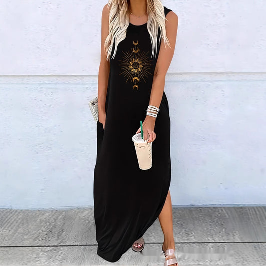 Robe d’Été Longue Sans Manches – Style Décontracté