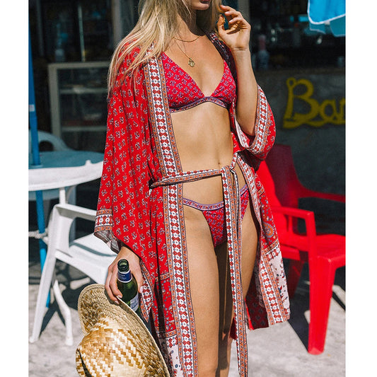 Kimono Bohème Imprimé – Léger & Élégant pour l'Été