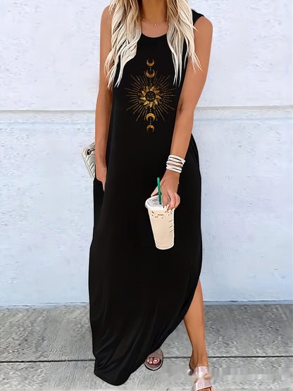 Robe d’Été Longue Sans Manches – Style Décontracté
