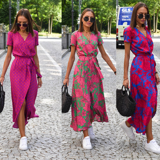 Robe de plage imprimée – estivale & fluide